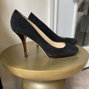 Kate Spade Suede and Tortoise Patent heels